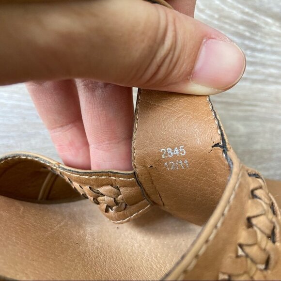 Locale Braided Leather Cork Wedge Heel Sandal - Picture 9 of 11